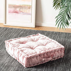 Safavieh Belia Glam 18-inch Blush Pink Velvet Square Floor Pillow