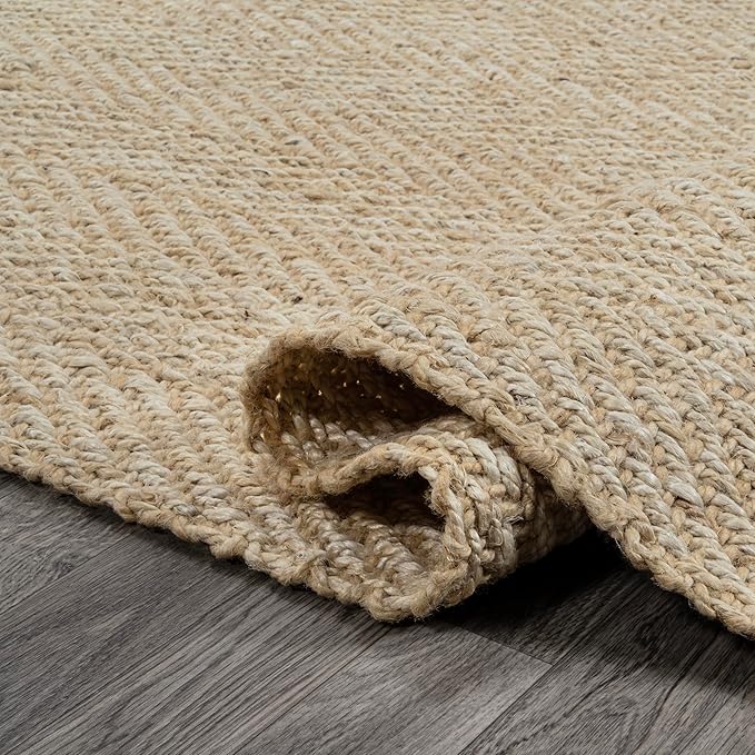 JONATHAN Y Espina Hand Woven Herringbone Chunky Jute Ivory Runner Rug, 2x8, Bohemian, Cottage, Easy-Cleaning for Living Room, Bedroom, Kitchen, Pet Friendly, Non-Shedding (NFR101B-28)