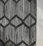 Flber Macrame Curtain Black Boho Window Macrame Doorway Curtain Macrame Wall Decor Bedroom Headboard Decor,42" Wx76 H
