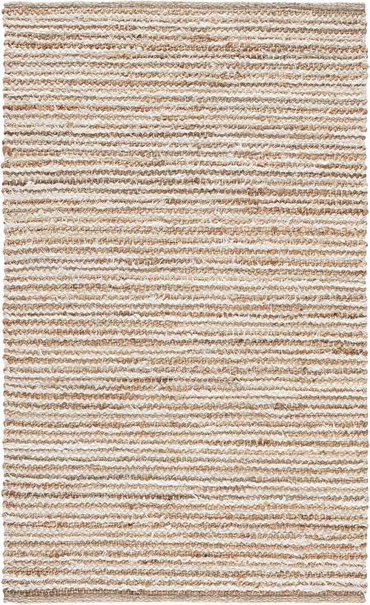 SAFAVIEH Cape Cod Collection Accent Rug - 3' x 5', Natural & Ivory, Handmade, Braided Design, Ideal for The Living Room, Bedroom, Dining Room (CAP151A-3)