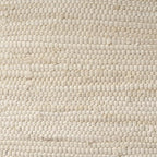 LR Home Birch/Silver Bordered Hand-Loomed Cotton Blend Cube Pouf with Jute Braid for Home Décor | Transitional Foot Rest for Bedroom & Living Room | 18 x 18 x 18 Stuffed Ottoman for Seating