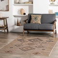 Nuloom Jonie Natural/Ivory, 4' x 6', Diamonds, Soft and Textured, High Traffic, Stain Resistant, Easy Clean, Durable, Machine Washable Area Rug for Bedroom, Living Room, Dining, Den, Foyer, Entryway