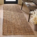 SAFAVIEH Natural Fiber Collection Runner Rug - 2' x 16', Natural Brown, Handmade Jute, Farmhouse Style, Chunky Textured Thick Pile (NF447A)