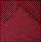 Better Trends Jullian Collection is Super Soft and Light Weight in Bold Stripes Design 100% Cotton Tufted Unique Luxurious Machine Washable Tumble Dry, Euro Sham, Burgundy