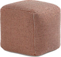 Anji Mountain Pouf Ottoman Foot Rest, Handmade Ottoman Pouf, Comfortable Foot Stool, Decorative Floor Seating for Living Room Decor, Bedroom & Home Décor Accent - Teak