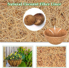 Riare 4 Pack 10 Inch Round Coco Liners Replacement, 100% Natural Coconut Coir Liners for Hanging Baskets, Garden Flower Vegetables Planter Pot, Window Box, Fence, Decks