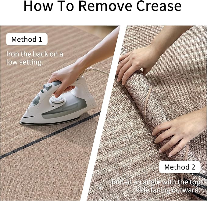 Easy Jute Rug 3x5: Indoor Outdoor Natural Boho Area Rugs for Living Room Patio Washable - Farmhouse Neutral Contemporary Carpet Mat for Entryway Bedroom Kitchen Backyard Sunroom Non Slip