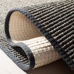 Martha Stewart x SAFAVIEH Area Rug Collection - 2'4" x 4', Charcoal, Sisal & Jute, Farmhouse Style, Ideal for Living Room, Bedroom, Office, Accent Space (MSR9501F)