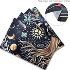 OIOVOIO Tree of Life Tapastry Sun and Moon Tapastry Bohemian Hippie Wishing Tree Tapestries Nature Flower Plant Butterfly Tapestries for Home Decor Bedroom Living Room Dorm Decor (59"x51", Black)