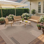 Easy Jute Rug 8x10: Indoor Outdoor Natural Boho Area Rugs for Living Room Patio Washable - Farmhouse Neutral Contemporary Large Carpet for Bedroom Dining Room Backyard Office Non Slip