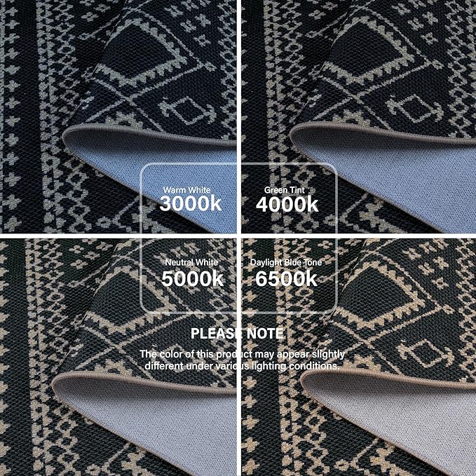 Lahome Easy Jute Boho Runner Rugs for Kitchen, 2x8 Washable Runner Non Slip Stain Resistant, Black Geometric Print Distressed Indoor Outdoor Rug for Laundry Room Hallway Decor