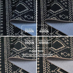 Lahome Easy Jute Boho Area Rugs for Entryway, Washable Rugs 3x5 for Kitchen, Small Non-Slip Indoor Outdoor Carpet, Western Geometric Print Front Door Carpet for Patio Balcony