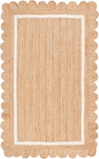 SAFAVIEH Natural Fiber Collection Area Rug - 6' x 8', Natural/Ivory, Geometric Design, Ideal for High Traffic Areas in Living Room, Bedroom, Dining (NF896A)