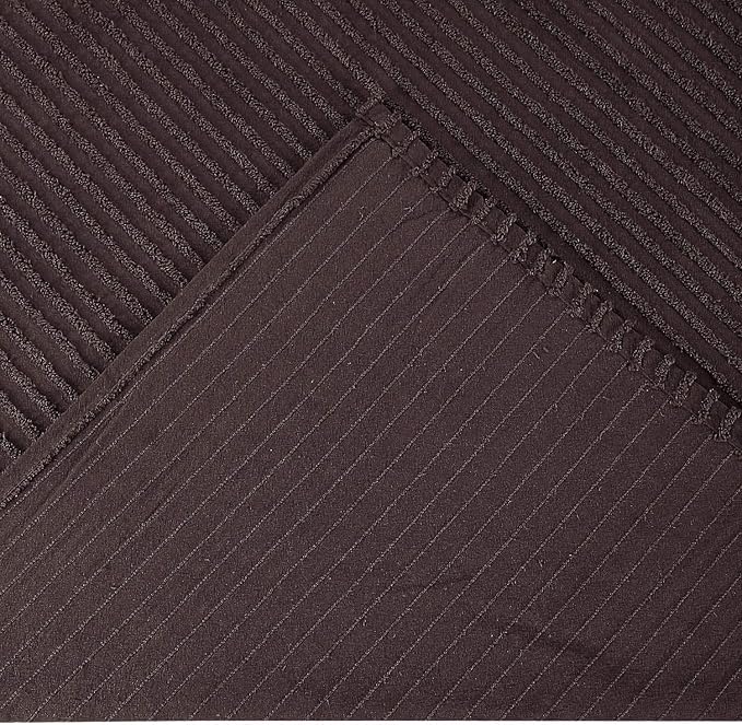 Better Trends Chenille Bedspreads King Size, Chocolate 100% Cotton Chenille Stripe Design Tufted Bedding Coverlet Soft Lightweight, 120"x110" with 2 King Sham 3 Pieces Set Jullian Collection