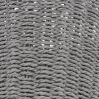 Household Essentials Woven Waste Basket, Gray Paper Rope Waste Bin for Bathroom, Bedroom, Office