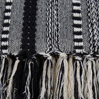 DII Braided Striped Decorative Throw Blanket, 50x60, Black