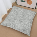 SINSOSSO Large Floor Pillow 22", Thickened Bite-Size Memory Foam Square Non-Slip Cushion for Office Back Support/Indoor Yoga/Chair Seat, Fashionable Color-Blocked Fabric & Washable, White-Gray, 1 PCS