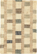 Dash and Albert Mosaic Blue Handwoven Jute Rug, 2 X 3 Feet, Blue/Ivory Geometric Pattern - Premium Luxury Hotel Quality Soft Breathable Hypoallergenic Machine Washable Easy Care All Season