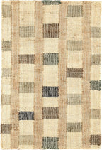 Dash and Albert Mosaic Blue Handwoven Jute Rug, 5 X 8 Feet, Blue/Ivory Geometric Pattern - Premium Luxury Hotel Quality Soft Breathable Hypoallergenic Machine Washable Easy Care All Season
