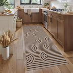 Tangsoo Easy Jute Rug 2x6 Washable Kitchen Runner for Hallways,Non-Slip Thin Farmhouse Rainbow Floor Carpet Modern Indoor Outdoor Runner Door Mat for Porch Laundry Bedroom Entryway