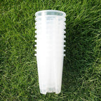 Clear Plastic Orchid Pot – 4" or 5" Diameter Air Column Flower Planter for Phalaenopsis, Breathable Root-Control with Drainage Holes (Random Size Surprise (10-Pack))
