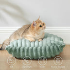 Bedsure Double-Side Striped Throw Pillow Covers 18x18 Set of 2, Spring Fluffy Sage Green Soft Decorative Pillow Covers, Home Decor for Couch Sofa Living Room Bedroom