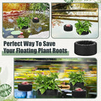 2 Pcs Floating Pond Planter Woven Fabric Floating Planters for Ponds Hydroponics Floating Planter for Ponds Water Features and Aquascape Decorations