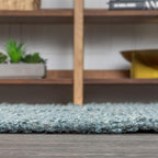JONATHAN Y Handwoven Jute Fringe Light Blue/Gray Runner Rug, 2x14, Pata, Bohemian, Rustic, Cottage, Easy-Cleaning for Living Room, Bedroom, Kitchen, Non-Shedding (NRF103B-214)