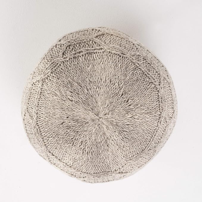 Christopher Knight Home Malibu Fabric Pouf, Grey