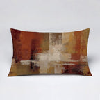 Burnt Orange Abstract Pillow Covers 12x20 Abstract Rust Art Painting Decorative Throw Pillowcase Modern Artwork Square Couch Cushion Cover for Living Room Sofa Accent Home Decor, Set of 2
