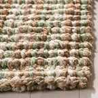 SAFAVIEH Area Rug 2x3 - Natural Fiber Collection - Sage & Natural Brown, Handmade Jute, Farmhouse Style, Chunky Textured Thick Pile (NF447S)