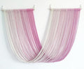 QULBUJ Dip Dye Large Macrame Wall Hanging Tie-Dye Yarn Tapestry Home Boho Wall Decor Ombre Art Headboard Bedroom Living Room 52" Wx34 L,Pink