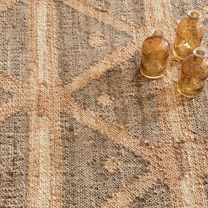 Dash & Albert Rumi Handwoven Jute Rug, 9.5 X 13.5 Feet, Browns Geometric Pattern