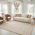 SAFAVIEH Area Rug 8x10 - Natural Fiber Collection - Large - Marble & Linen Color, Sisal, Woven Design with Border (NF143B)