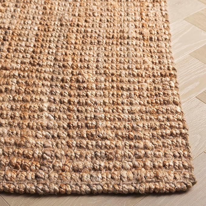 SAFAVIEH Natural Fiber Collection Accent Rug - 4' x 6', Natural, Handmade Farmhouse Jute, Ideal for High Traffic Areas in Entryway, Living Room, Bedroom (NF730C)