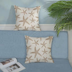 Brown Starfish Pillow Covers 18x18 Set of 2 Coastal Throw Pillows Spring Summer Nautical Ocean Theme Beach Decorative Pillow Cases Farmhouse Outdoor Decor Linen Cushion Case for Couch Sofa