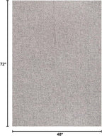 Easy Jute Rug 4x6 Indoor Outdoor Natural Rugs Solid Fiber Rug Woven Area Rug Boho Easy Clean Inside Carpet for Living Room Bedroom Dining Room Hallway or Outdoor Patio Porch (4 X 6 Silver)
