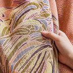 King Boho Throw Blanket 91" x 98", 100% Organic Cotton Breathable Skin-Friendly Ultra Soft Bed Quilt Throw - Floral Rustic Decor Luxury Reversible Blanket for Sofa Couch Chair and Gift