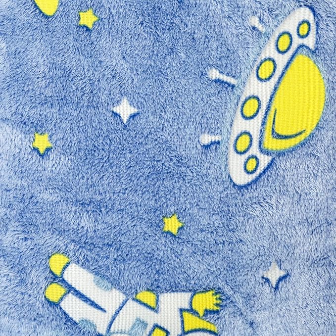 MeMoreCool Foldable Floor Mattress for Kids, Glow Space Trifold Mat, Kids Folding Mattress Portable Futon, 57x22 Inch Blue