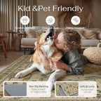 5x7 Easy Jute Outdoor Patio Rug Washable Brown Printed Large Area Rug for Living Room Lightweight Non Slip No Sheding Carpet Balcony Farmhouse Bedroom Backyard Dining Room Deck
