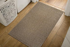 Easy Jute Rugs 2x3 Herringbone Natural Color Living Room Indoor Outdoor Door Mat for Patio and Kitchen Rug High Traffic Washable Easy to Clean Solid Boho Woven Design Carpet (2 x 3)