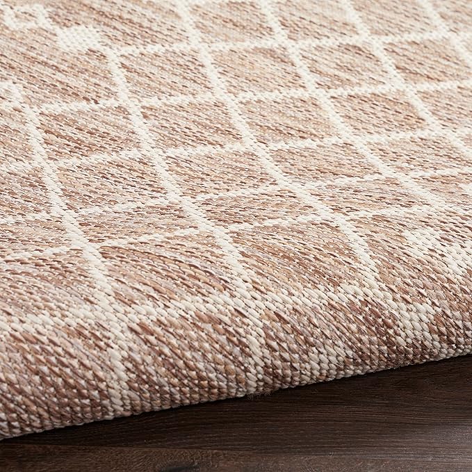 Nourison Home Positano Beige 6' x 9' Area Rug - Easy Clean, Non Shedding, Bed Room, Living Room, Dining Room, Kitchen (6' x 9')