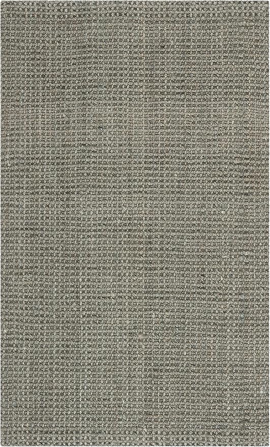 SAFAVIEH Natural Fiber Collection Accent Rug - 3' x 5', Green & Grey, Handmade Farmhouse Jute, Ideal for High Traffic Areas in Entryway, Living Room, Bedroom (NF730B)