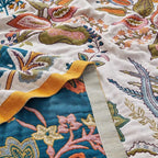 Boho Throw Blanket Farmhouse Decor Throw Blanket Bohemian Blanket for Bed 100% Cotton Muslin Woven Couch Blanket All Seasons Quilt Bedroom (Beige, 90"x98")