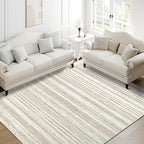 Boho Area Rug 6x9 Beige Living Room Large Office Modern Neutral Kitchen Taupe Washable Indoor Accent Low Pile Geometric Carpet Distressed Throw Rug Bedroom Dining Room