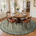Lofus 6ft Area Rugs for Living Room, Green Washable Area Rug with Non-Slip Backing,Soft Boho Carpets for Bedroom Dining Room Home Office Indoor Nursery