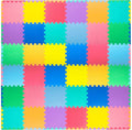 ProSource Foam Puzzle Floor Play Mat for Kids and Babies with Solid Colors, 36 or 16 Interlocking Tiles with Borders, Assorted