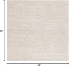 SAFAVIEH Natura Collection Area Rug - 8' Square, Grey & Ivory, Handmade Wool Blend, Textured Design, Ideal for Living Room, Bedroom, Dining Space (NAT425F)