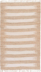 SAFAVIEH Area Rug 5x8 - Natural Fiber Collection - Natural & Ivory, Handmade Jute, Ideal for Living Room, Bedroom, Dining Space (NF124A)