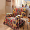 Boho Throw Blankets Reversible Woven Blankets Cover Hippie for Couch Bed Recliner Sofa Bohemian Tapestry Colorful Furniture Protector Cover for Home Décor, Astrology, Double Side, 70"x90"